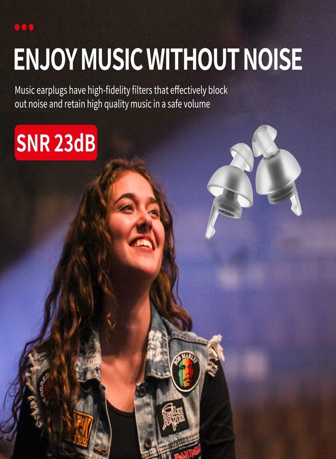 LYSIAN High Fidelity Ear Plugs for Concerts - Reusable Noise Cancelling Concert Earplugs for Musicians, Motorcycle, Music Festival, Games, DJ, Drumline-2 Pairs Valued Pack - Image 2